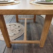 Solid oak table with extensions