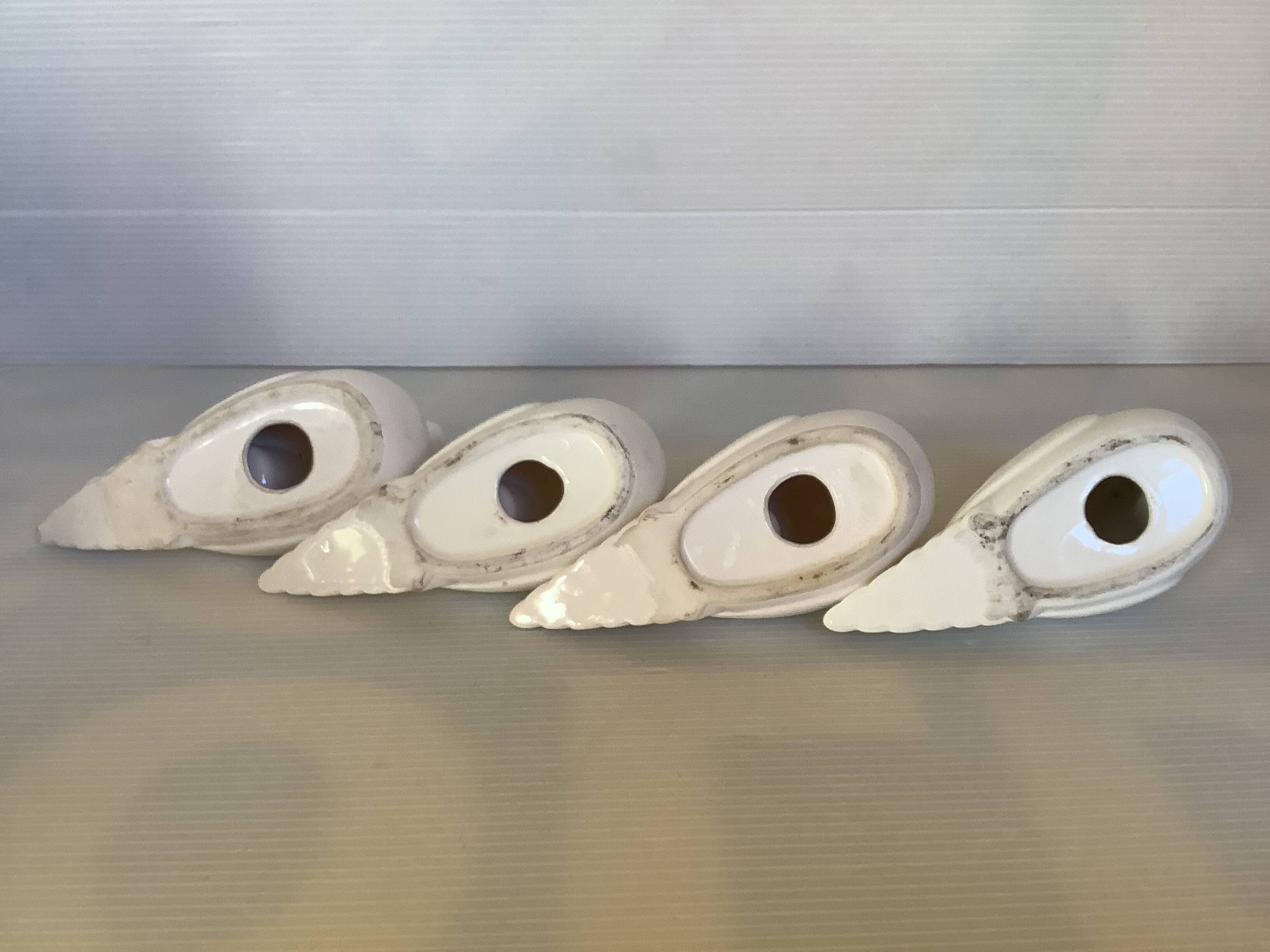 Seven dove bird candle holders