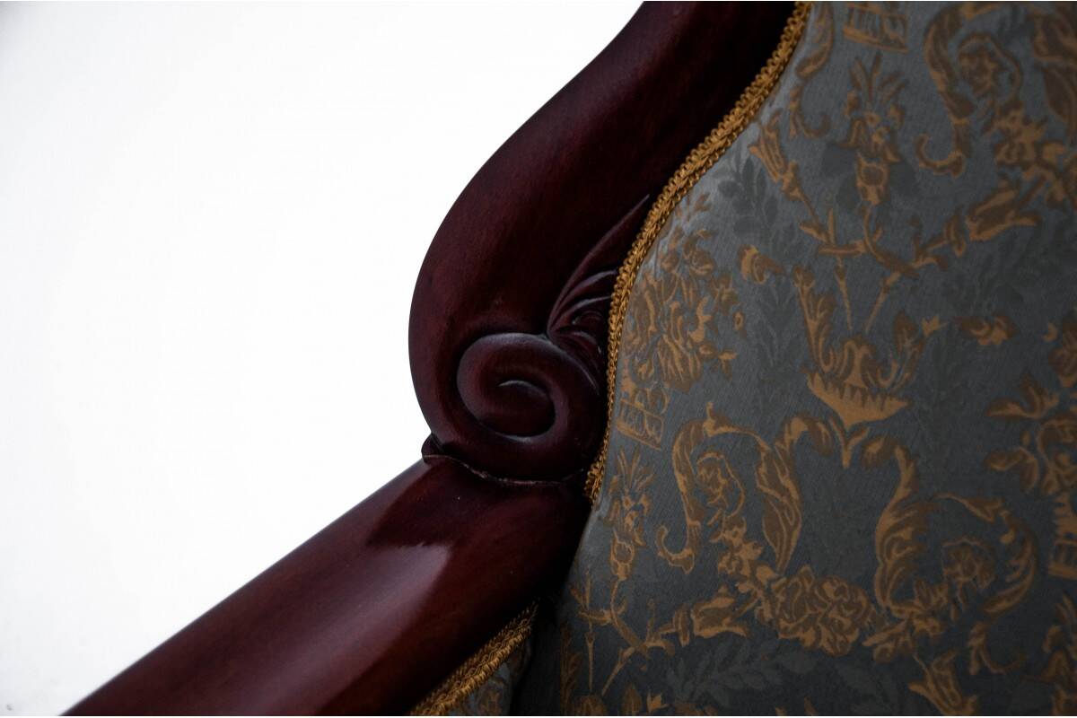 A pair of armchairs, Northern Europe, circa 1870.