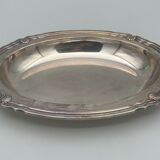 Oval plate silver metal gallia france prod christofle poincon shell