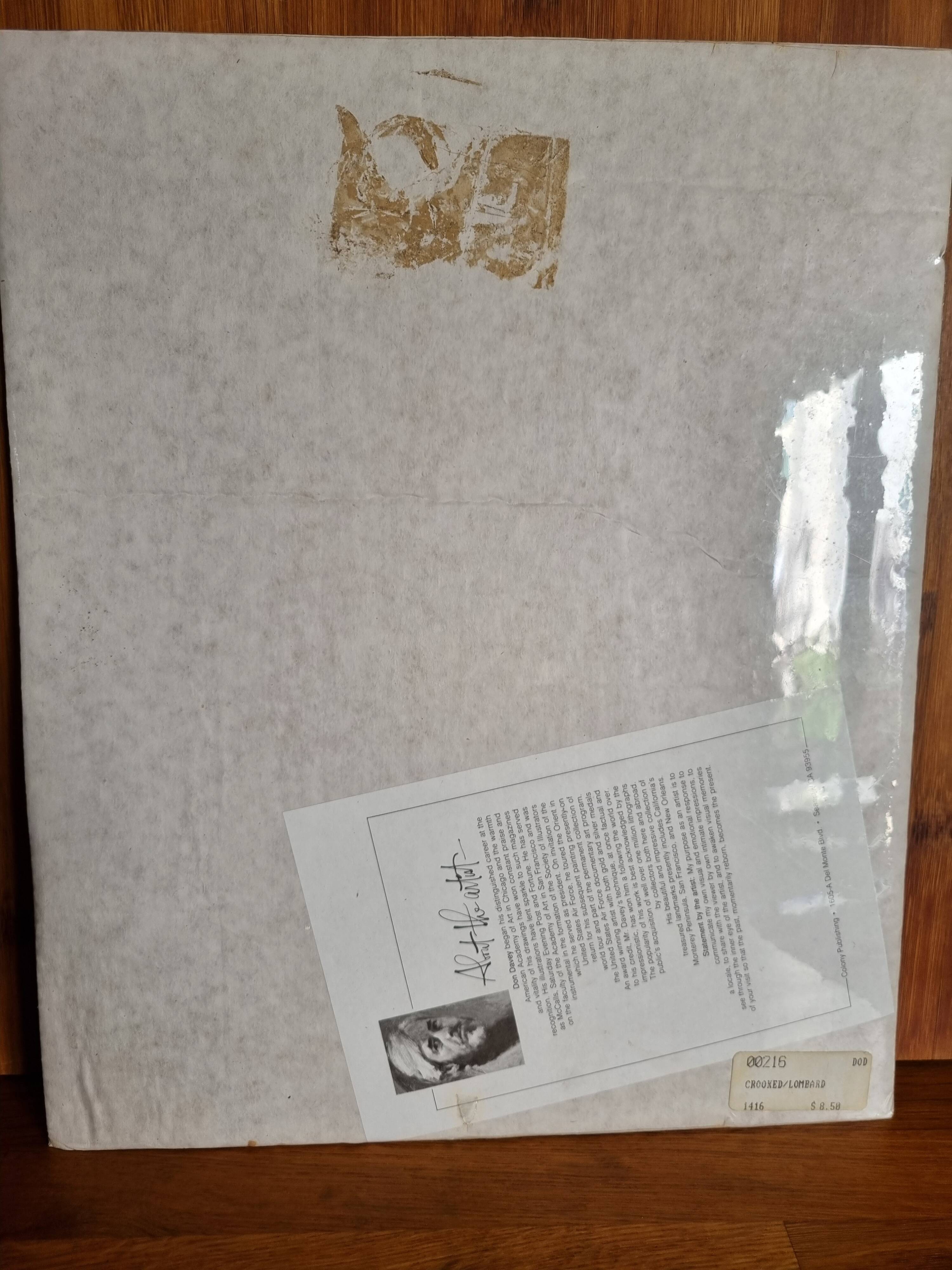 Engraving by Don Davey The Crookedest Street in the World San Francisco 1977