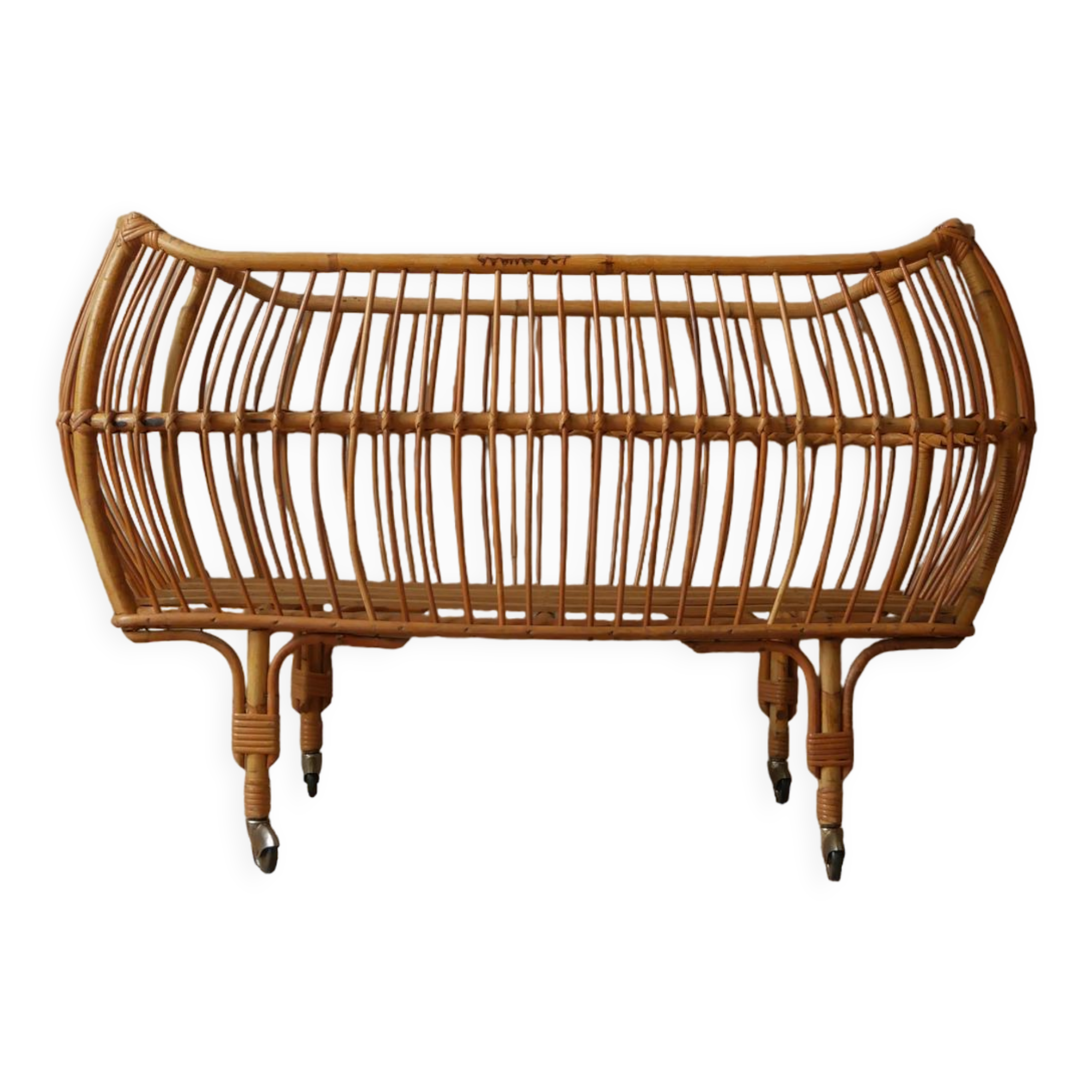 Vintage rattan crib