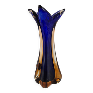 Vase vintage verre soufflé