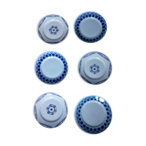 Mismatched flat plates set of 6