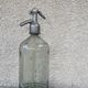Transparent glass siphon, very thick bottom and metal cap