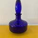 Vase soliflore en verre bleu cobalt