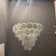 White Murano glass disc chandelier, 1970s