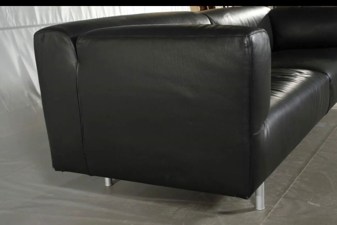 Canapé Cassina MET 250 – Pierre Lissoni – 4 places – Cuir noir