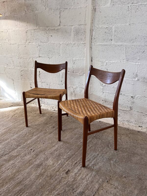 Paire de chaise GS60 danoises vintage Gs60 par Arne Wahl Iversen