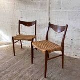 Pair of vintage Danish GS60 chairs by Arne Wahl Iversen