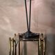 Memphis stijl milan style desk lamp, art nouveau molded glass 1970 to 80