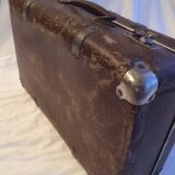 Small suitcase vintage wood and cardboard