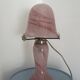 Vintage pink glass table lamp – Mushroom shade and base in