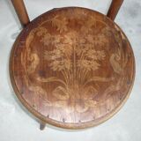 Chaise assise ronde sérigraphiée Fischel