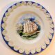 Ceramic dish signed Marc Roussel representing a sailboat, 20th century period