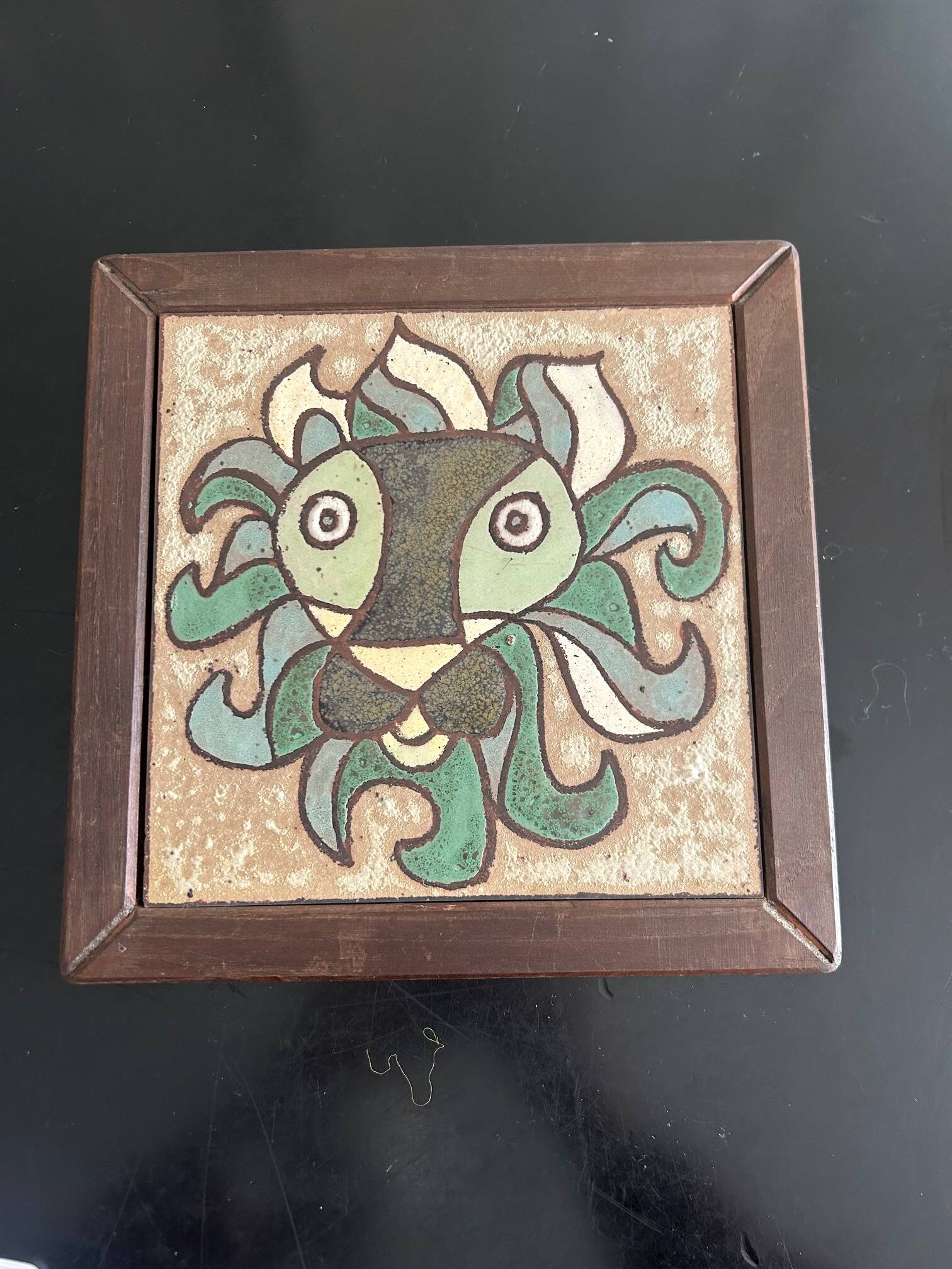 Roland Zobel ceramic plaque, the Cyclades