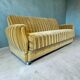 Canapé 2 places, daybed vintage couleur champagne