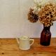Vintage pastel yellow teapot