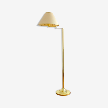 Floor lamp / Golden e-reader articulated arm vintage 1980s