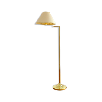 Floor lamp / Golden e-reader articulated arm vintage 1980s