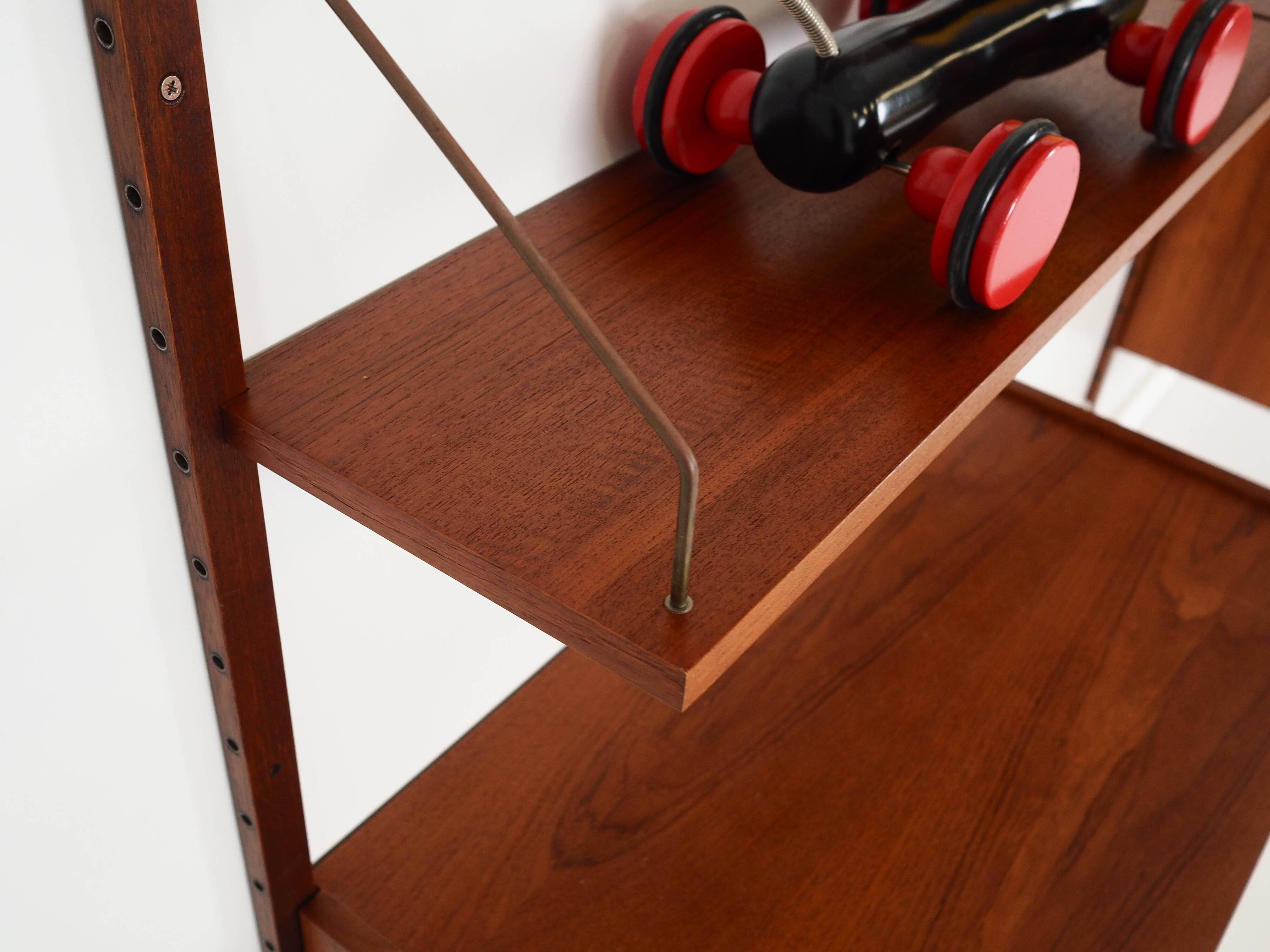 Teak shelving unit, Danish design, 1960s, production: Denmark