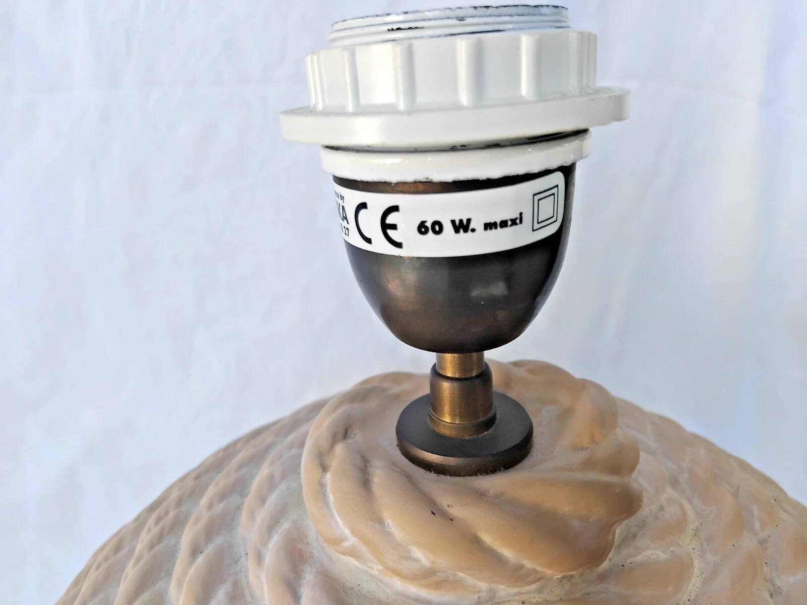 Vintage ceramic lamp base kostka h: 37 cm
