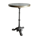 Round marble bistro table and cast iron feet