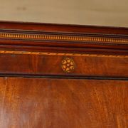 George III Sheraton linen cupboard in walnut, circa 1760.