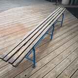 Vintage school locker room bench