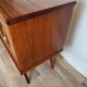 1960s sideboard with decorated doors in wood and brass