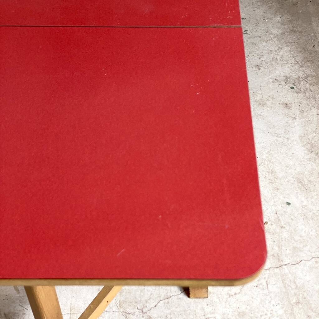 Vintage 1980s red formica folding table