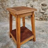 Antique Oak Stool – Side Table (1930s)