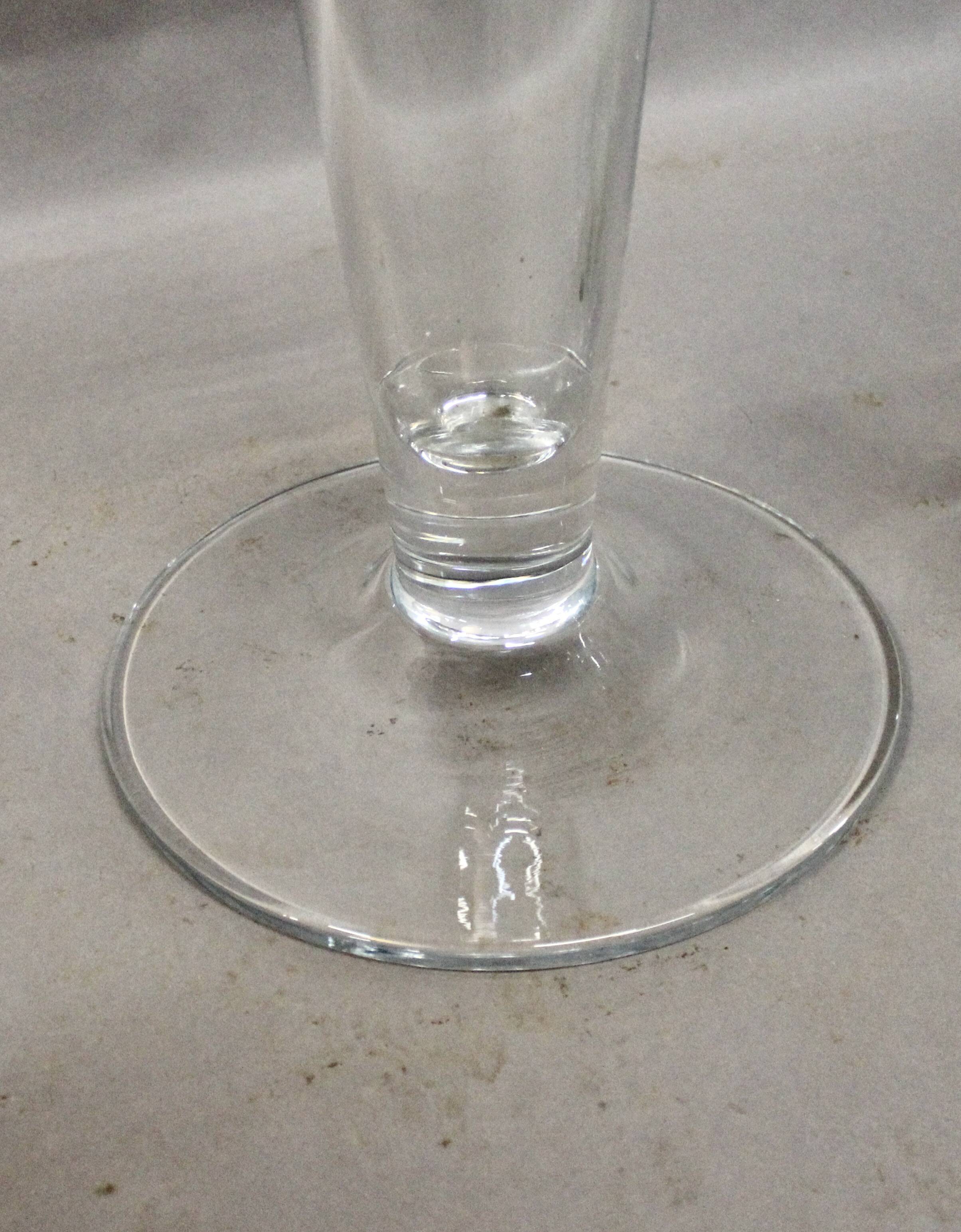 Large Trumpet Vase in Blown Glass Height 106 Cm