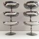 Set of 6 silver ice glasses