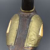 Wooden and brass swan