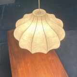 Modern mid-century Cocoon pendant lamp by Friedel Wauer for Goldkant Leuchten, 1960s.