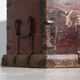 Antique iron-reinforced pine wood chest – China, circa 1900