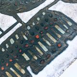 Vintage Brutalist Art Studio Ceramics Square Dish by Amphora Perignem, 1960s