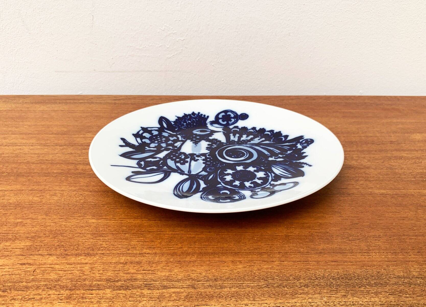 Vintage German peacock wall plate by Bjørn Wiinblad for Rosenthal, 1970s.