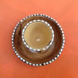 Cup shell Alsatian terracotta glazed faux wood