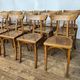 Series of 24 chairs bistrot wood curved 1960