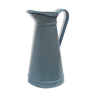 Old broc in enamelled sheet metal light blue color