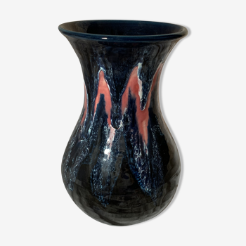 Vallauris blue and pink vase