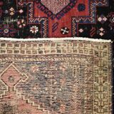 Handwoven Afshar oriental rug, Middle East, 1950s