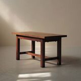 Solid oak farmhouse table, France, around 1950.