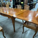 Louis XV extendable cherry dining table