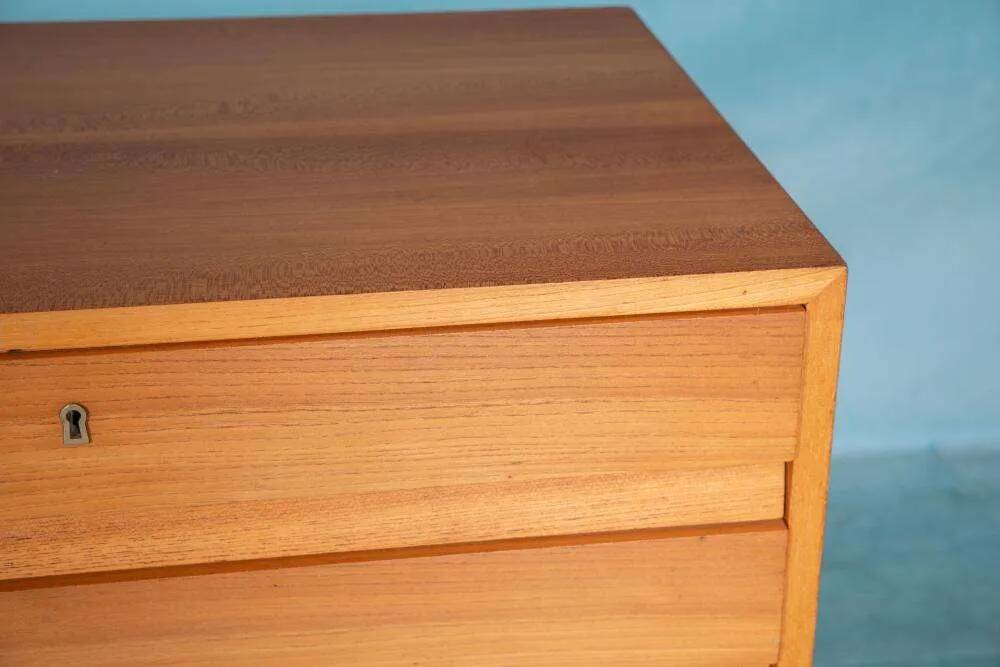 Vintage blond sideboard 60s minimalist credenza