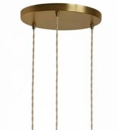 Suspension cascade triple Holophanes and vintage pendants