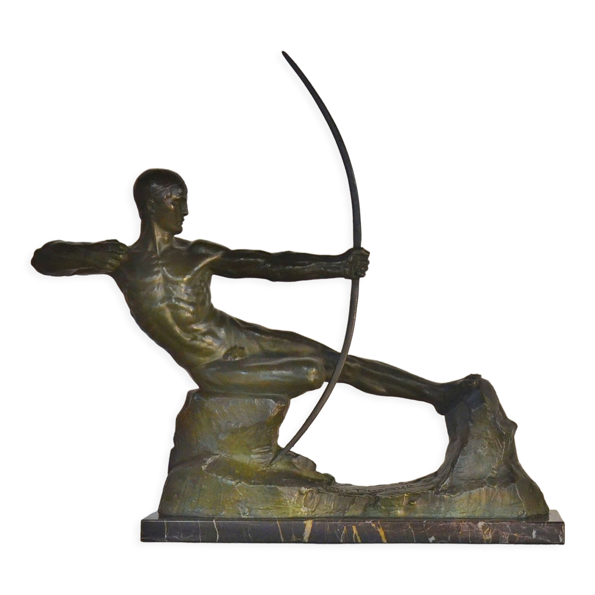 Sculpture en bronze art déco Victor Demanet (1895-1964) « archer »