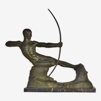 Art deco bronze sculpture Victor Demanet (1895-1964) “archer”